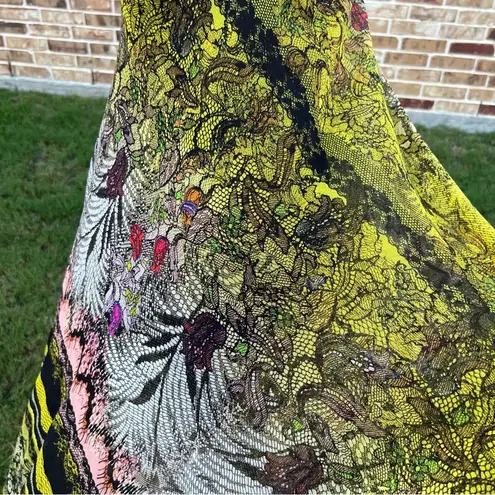 Fuzzi Multicolor Short Sleeve Long Maxi Mesh Dress Size XS