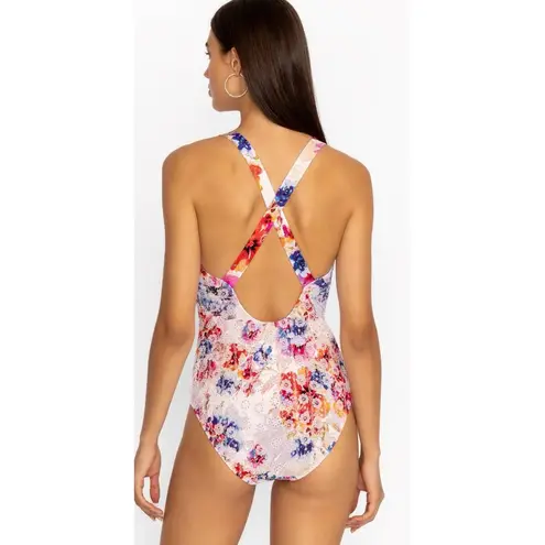 Johnny Was One Piece Swimsuit Summer Days Eyelet Crossback New Size Small Floral