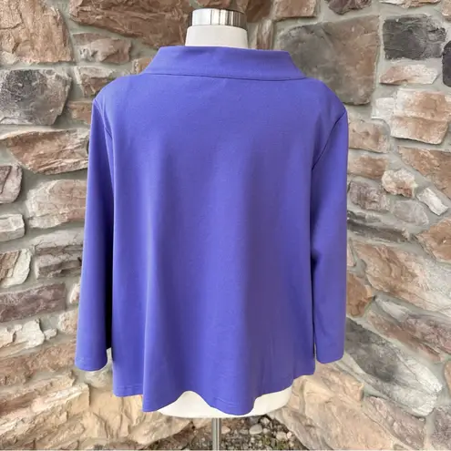 Bob Mackie Wearable Art Purple Open Front Jacket