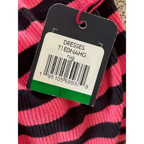 Tommy Jeans Pink and Navy Striped T