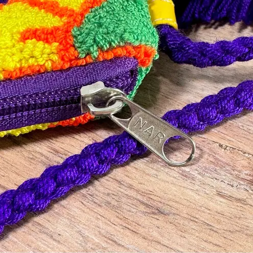 Colombian Wayuu Purple Butterfly Flowers Handmade Purse Bag & Coin Purse Artisan