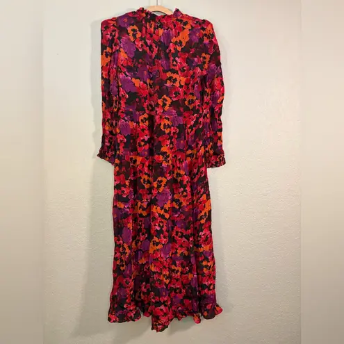 Saylor Ally Floral Midi Tiered Ruffle Dress Size M