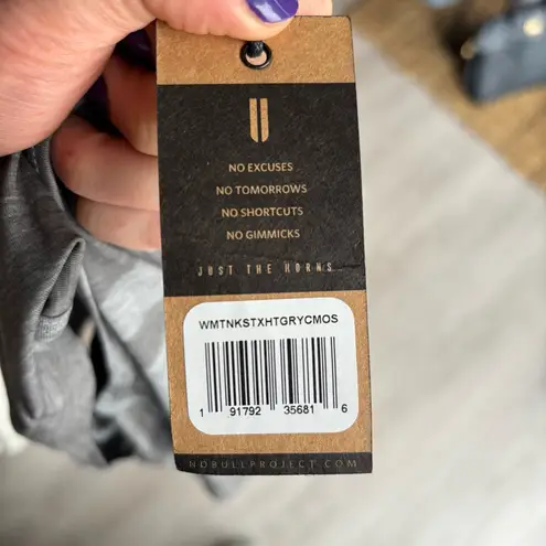 Nobull TWO Heather Gray Camo Muscle Tanks - Size S NWT