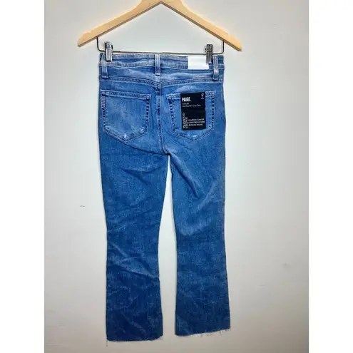 Paige  Women's W6075 Size 24 Blue Shelby Mid Rise Slim Crop Flare Jeans NWT