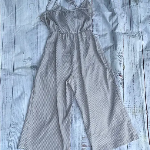Vintage Havana Gray Jumpsuit Relaxed Fit White Size M