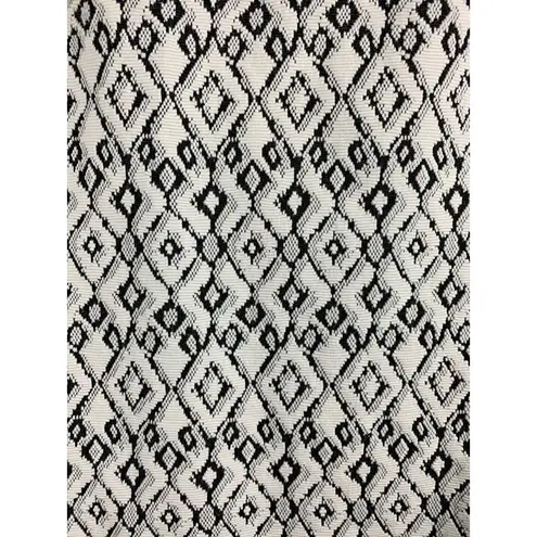 Lysse Womens Geometric Black & White Textured Skirt MP