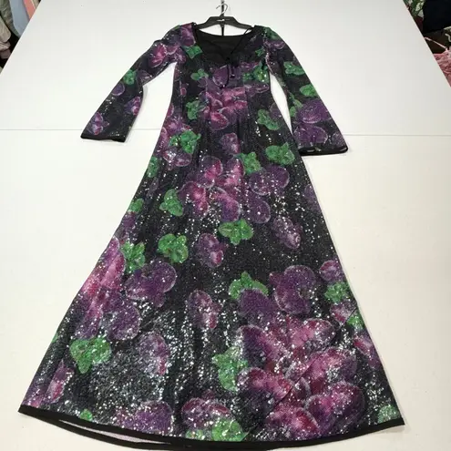 The Wolf Gang Lenee Sequin Long Sleeve maxi Dress