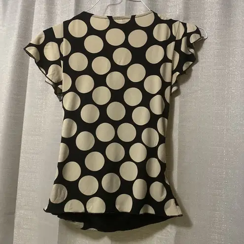 Iz Byer  California Medium Black and Tan Sleeveless Blouse.