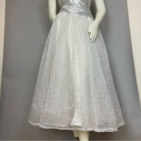 Vintage Party Dress Halloween Costume Fairy Princess Barbie Queen Silver Prom Size XXS