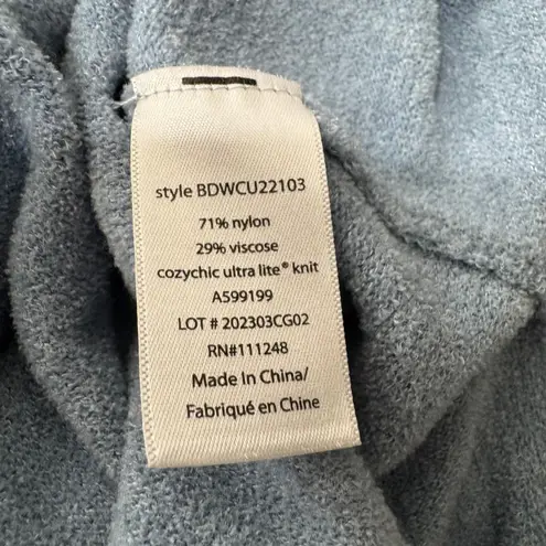 Barefoot Dreams CozyChic Ultra Lite Short Sleeve Zip Up Hoodie Size L/XL