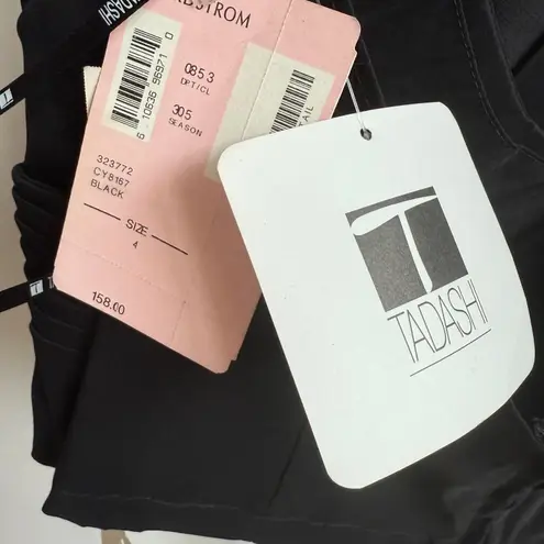 Tadashi Shoji Tadashi Halter Top Black Pleated Sleeveless Party Cocktail Made in USA