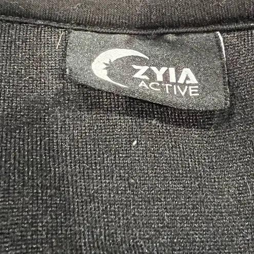 Zyia Active Flying V Black Cheetah Fleece Jacket Full Zip Womens XXXL 3XL