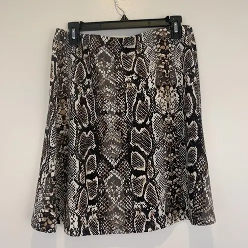 Planet Gold NWOT Snake Print Skater Skirt Button