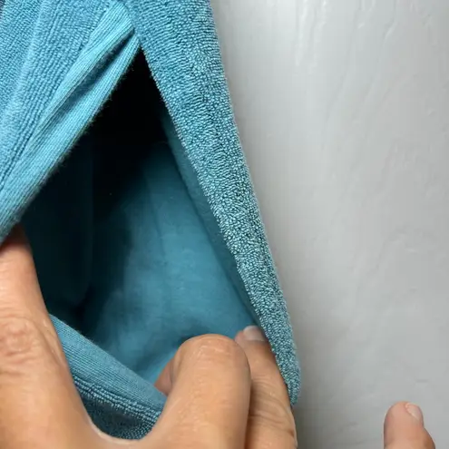 Haven Well Within XL Blue Terry Cloth Lounge Pants Elastic Waist Pockets Comfy