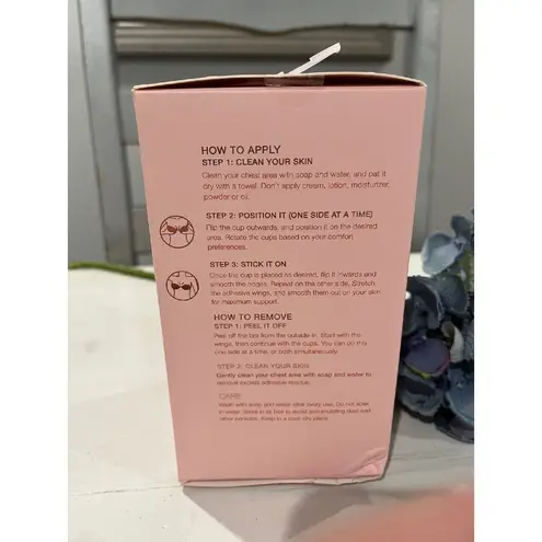 New in box Rose + Vine Adhesive Bra Extra Support Self