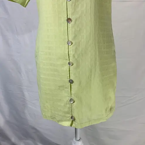 Nasty Gal Petite Extreme Collar Shirt Lemon Yellow Mini Dress Size 4