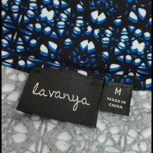 Lavanya Gold Chain Tie Front Blouse Top Blue Size M