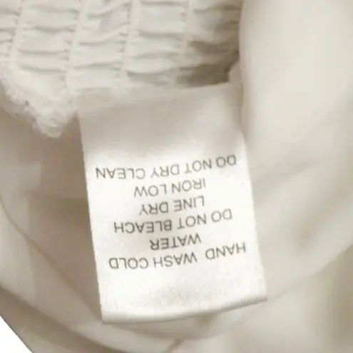 Wishful park Wishful Thinking Womens Pullover Puff Sleeve Crop Top, Sweetheart White S NWOT