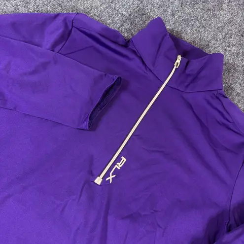 Ralph Lauren RLX Womens Purple 1/4 Zip Long Sleeve Performance Pullover L Golf Size L