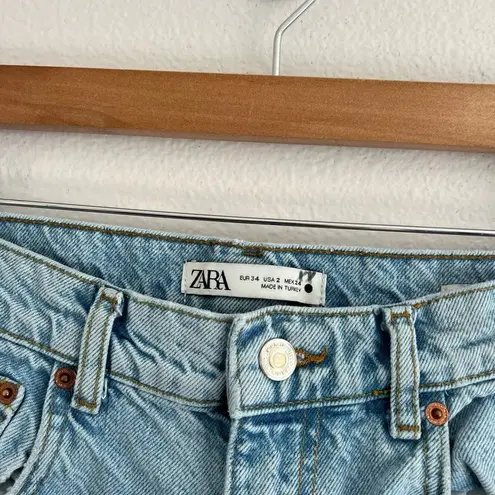 ZARA  ZW High Waisted the 90's Full-Length Jeans in Light Blue 2