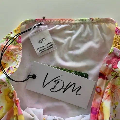 VDM The Label Kylie Pink & Yellow Floral Print Swimsuit Cover Up Skirt XS