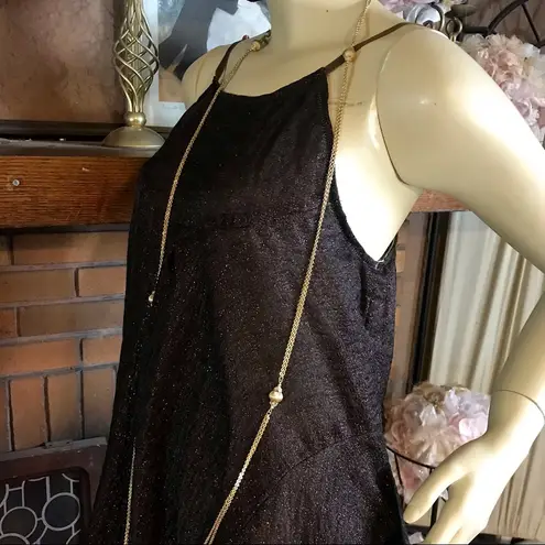 HACHE METALLIC BROWN WIDE LEG TENT ROMPER WITH POCKETS NWT (8)