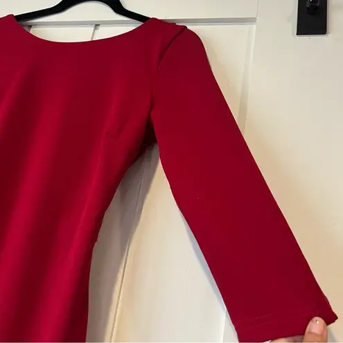 Lulu’s low back dress M elegant classy maxi cocktail red wine 3/4 sleeve lined Size M