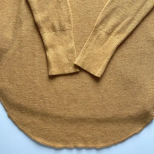 Natural Reflections women’s oversized tunic crew neck mustard yellow sweater M