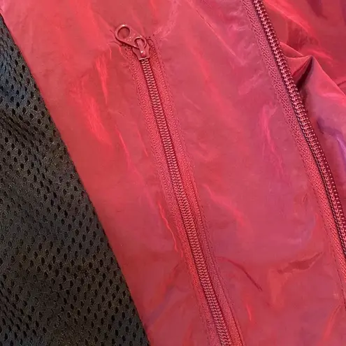 Garnet Hill Windbreaker Lightweight Jacket w Hood Merlot SMALL