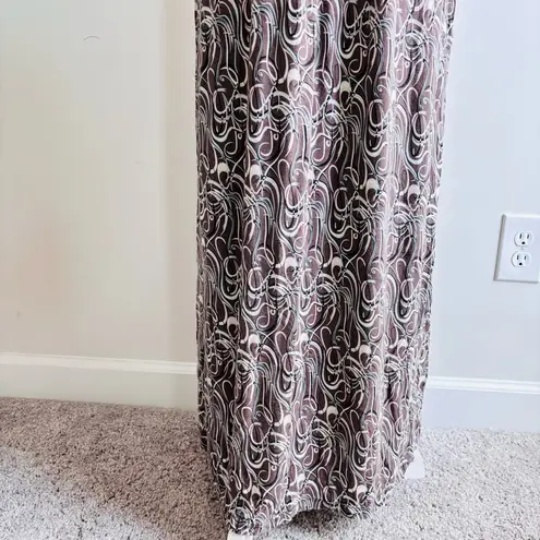 TOAST UK Women's Halter Neck Open Back Maxi Dress womens size M Brown Size M