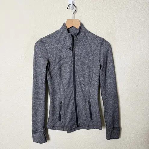Lululemon  Define Jacket Heathered Black Zip Up Active Sweater Womens Size 4