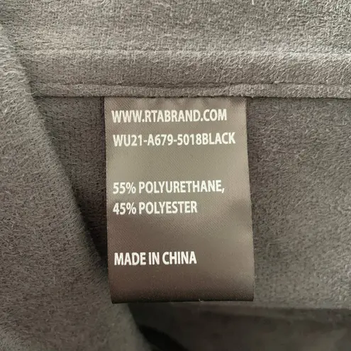 RtA Paloma Lambskin Vinyl Mini Skirt Black Neptune Womens 6 NEW