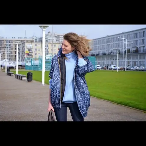 Maje K-Way x Limited Leopard Print Jacket small