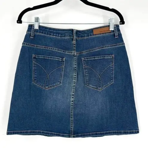 Calvin Klein Jeans NWT  Womens Denim A-Line Skirt Bardot Blue Jean Size 29 medium