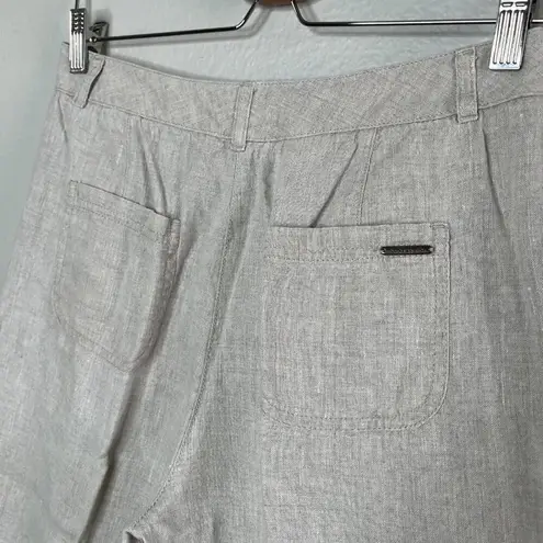 Saint James Womens Beige European Linen Crop Pants Size 8