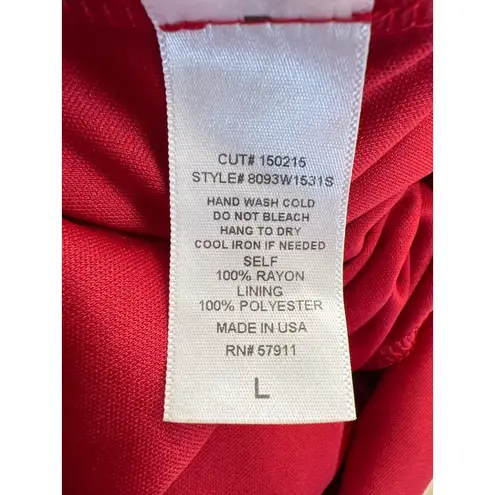 Superfoxx Geometric Print Sleeveless Sun Dress Cross Back Red White Size Large