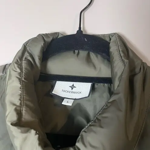 Tuckernuck Inez Quilted Puffer Vest Olive Green Large