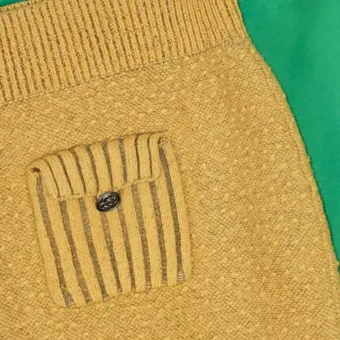 Moth Anthropologie Womens Mustard Yellow Sweater‎ Pencil Skirt Medium