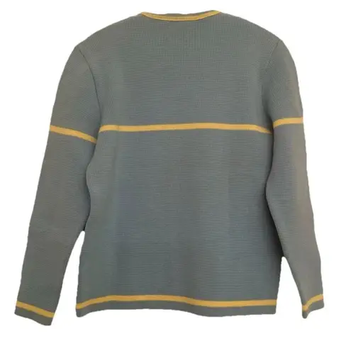 Lido of California Ski Sweater Women Sz L Pure Virgin Wool Outdoor 60s Retro Vtg Blue Size L - Image 2