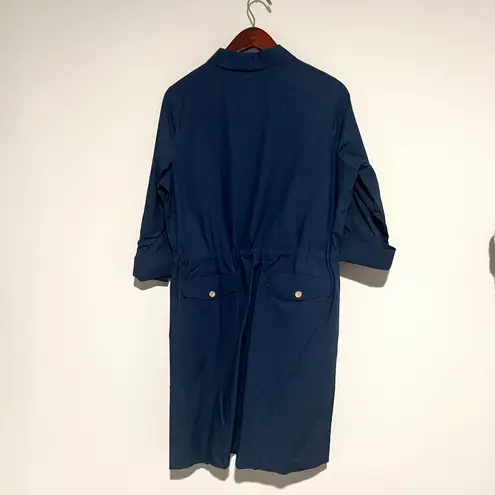 Gretchen Scott NWT NEW Navy Blue Snappy Button Down Dress
