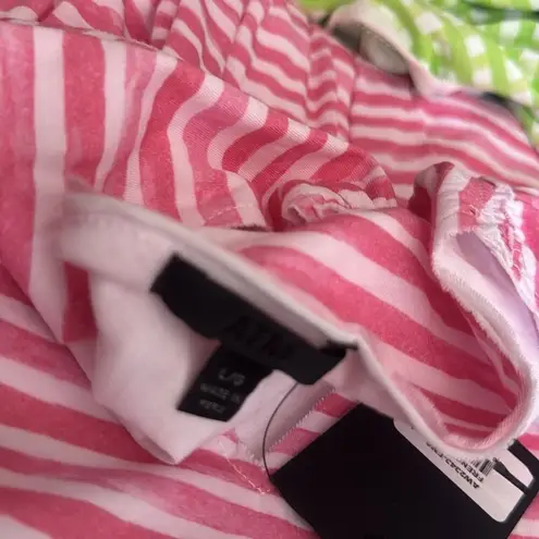 ATM Anthony Thomas Melilla Jersey Stripe Sleeveless Mini Dress French Rose Pink Size 8