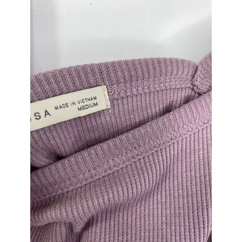 Active USA  Purple Ribbed Tank Top Pencil Skirt Set Women's Size Medium M