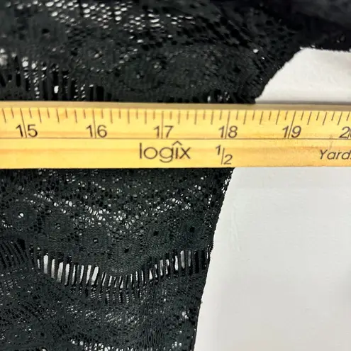 Sweet Journey Black Lace Top Womens Small Sheer Boho Gothic Witchy Romantic