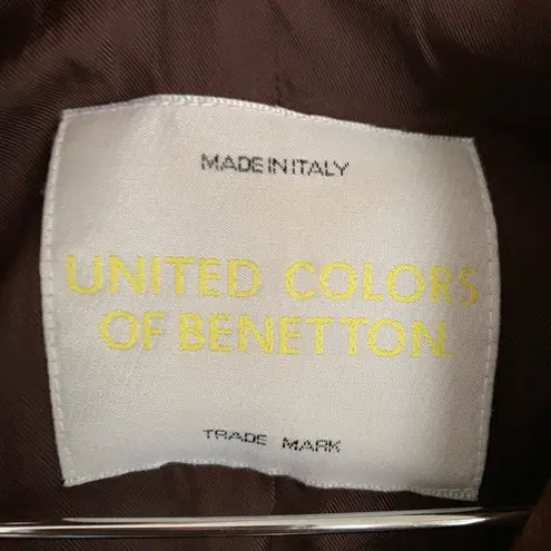 United Colors Of Benetton Brown Wool Double Breasted Blazer