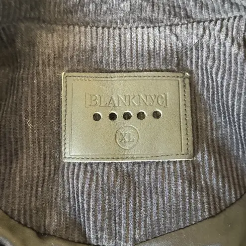 BLANK NYC Black Corduroy Jacket XL Punk Hippie Moto Biker Motorcycle Grunge Goth