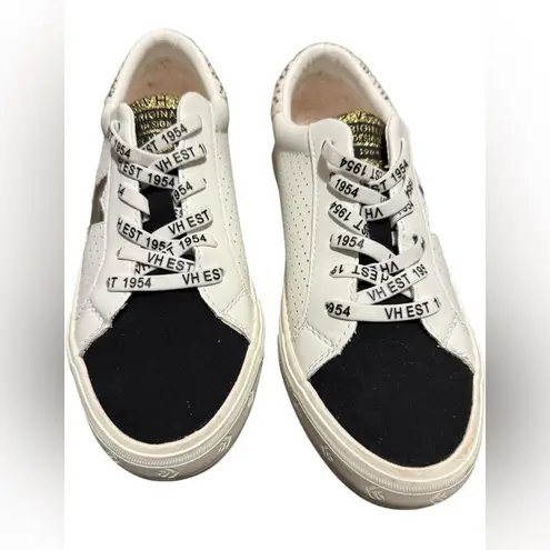 Vintage Havana Grande Wild cheetah slip on leather sneakers metallic stars sz 8