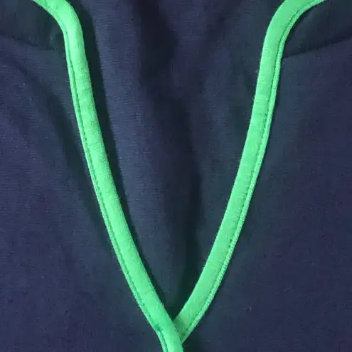 Charlie Paige XL Fashion Sleeveless Summer Knit Dress Blue Green Piping New NWT