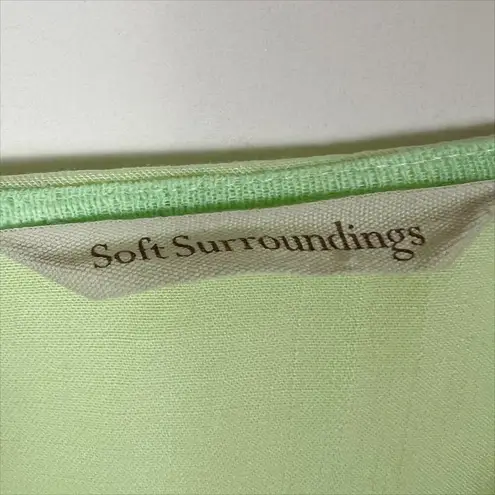 Soft Surroundings Oakleigh Triple Tiered Sleeve Top in Margarita Lime Size Small