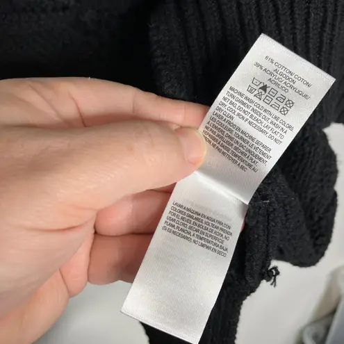 Lucky Brand  openwork knit Shell black textured vest women's size small trendy