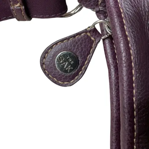 The Sak Women's Pebbled Leather Shoulder Crossbody Bag Stylish Chic Wine One Sz